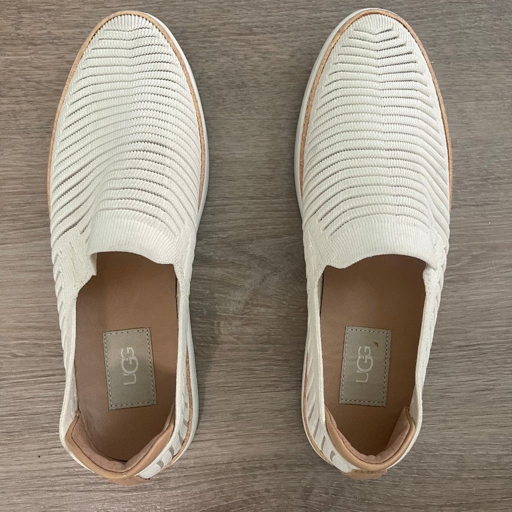 UGG Sammy Breeze Slip-On Sneaker in Ivory Style 1109533 USA Size 8 Lightly Worn